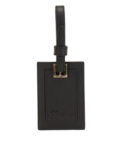 Loewe Luggage Tag, &pound;80, Accessories, Black, Leather, Front view